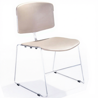 Chaise d'entraînement scolaire moderne pour étudiants, ergonomique, empilable, avec pieds Saber, en plastique écologique et pieds en métal, pour salle de classe et chambre