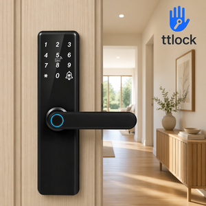 Serrures de porte intelligentes connectées à <span class=keywords><strong>l</strong></span>'application Tuya Wifi et TTlock, serrures électroniques intelligentes pour portes en bois et en acier, prix avantageux - Product Image 1