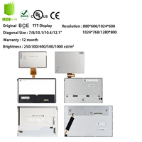 Panneau d'écran d'affichage LCD personnalisé industriel BOE RGB LVDS TFT 7 8 10.1 10.4 12.1 Modules LCD pouces
