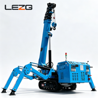 Grue araignée compacte sur chenilles 4 tonnes 8 tonnes avec flèche principale pliable pour un transport et une relocalisation faciles
