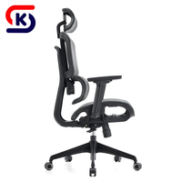 Chaise de bureau ergonomique haut de gamme avec soutien lombaire, chaise de direction pivotante confortable et réglable pour le bureau à domicile