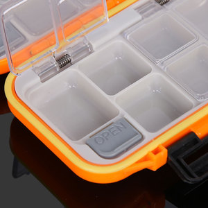 Fishing Tackle <b>Box</b> Hook <b>Storage</b> Waterproof ABS Multi Function <b>Small</b> Orange Black Green - Product Image 2