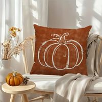 Housse de coussin en lin à motif feuille d'érable et citrouille d'automne, idéale pour canapé, chaise, cour, salon, décoration intérieure