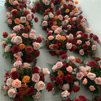 B1436 Décoration de table pour la maison, l'hôtel, la Saint-Valentin, Noël, fleurs, boule de roses, rose artificielle, centre de table, fleurs artificielles