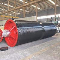 Tambour de levage à double poutre de 50 tonnes, robuste, en acier Q345B, à rainures CNC Lebus, pour pont roulant