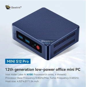 มินิ S12 Pro เจนเนอเรชั่น 12 N100 16G 500G พีซี DDR4 8G 256G SSD คอมพิวเตอร์ตั้งโต๊ะสำหรับเล่นเกม เทียบกับ T8 S12 Pro โปรเซสเซอร์ประสิทธิภาพสูง - Product Image 5