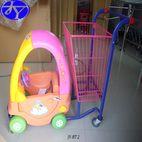 Chariot de courses pliable en acier de haute qualité avec siège bébé, roues en PVC/PU/TPR de 4,5 pouces, capacité de 60 à 240 L, garantie de 2 ans