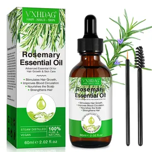 Merek Label pribadi Harga terbaik 100% minyak Vegan Rosemary organik alami murni untuk pertumbuhan rambut cepat