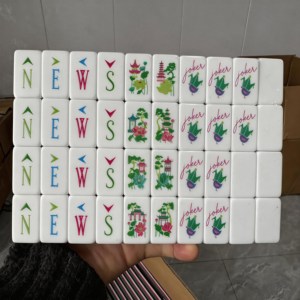 Juego de Mahjong Americano Personalizado con Diseño de Caparazón de Tortuga, Juego de Mahjong Acrílico con Patrón de Caparazón de Tortuga, Juego de Mahjong Hecho a Mano - Product Image 6