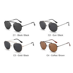 Lunettes de soleil rondes style punk, monture intégrale, verres TAC, protection UV400, unisexe, style streetwear tendance pour hommes et femmes - Product Image 4