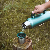 Thermos de voyage isotherme en acier inoxydable 304, grande capacité, design classique, pour boissons chaudes, avec poignée personnalisable