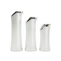 Flacon de lotion en acrylique incliné 30ml 50ml 80ml, conteneur vide pour crème cosmétique, emballage personnalisé, logo OEM