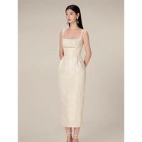Vietnam Niche fait à la main taille minceur longue hanche enveloppé luxe femmes sexe soirée décontracté élégant robe de soirée