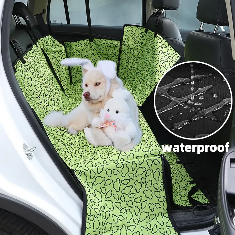 New Design Green Booster Pets Car Back For Hammock Waterproof Dog Seat Cover