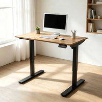 Bureau électrique réglable en hauteur, pliable, table élévatrice mobile en métal et bois pour chambre et bureau