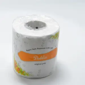 qiaodou yellow core toilet paper Suitable for toilet 100g weight using local wood pulp and paper products