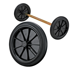 Bánh xe Thùng Rác Công nghiệp 190mm với trục 555mm Thùng rác Thùng rác đơn bánh xe cao su - Product Image 6