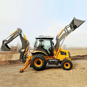 Goedkope 4X4 Case Backhoe Loader Diesel Hydrostatische 4 Wielen Front End Tractor Loader - Product Image 3