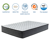 Meilleur matelas à ressorts ensachés Euro Top pour hôtel, enroulable en usine, tailles simple, double, queen, king, commande en ligne, matelas en mousse à mémoire de forme