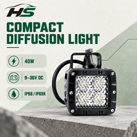 Lumière de travail LED HSSH 2 pouces 40W Osram à faisceau diffusé, lumière auxiliaire tout-terrain pour ATV, UTV, camion, SUV