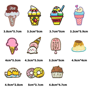 Kawaii Mới Thực Phẩm Món Tráng Miệng Chủ Đề Trái Cây Ice Cream Cone Donut Bánh Pizza Chip Trứng Thiết Kế Sắt Trên Cảm Thấy Thêu Các Bản Vá Lỗi - Product Image 2