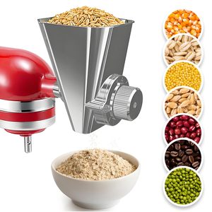 อุปกรณ์บดเมล็ดธัญพืชสำหรับเครื่องผสมอาหารแบบตั้งพื้น <span class=keywords><strong>KitchenAid</strong></span>, ชุดบดแป้งโลหะทั้งหมด 9 ระดับสำหรับ <span class=keywords><strong>KitchenAid</strong></span>, เหมาะสำหรับบดข้าวสาลี - Product Image 1