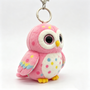 Llavero de Peluche de Búho Rosa Personalizado con Puntos Coloridos, Animal de Peluche Suave Relleno de Algodón PP, para Halloween, Niños y Niñas, 11CM-30CM - Product Image 6
