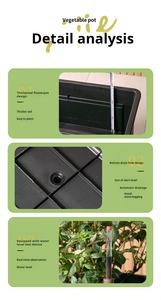 P80 Boîte à fleurs surélevée en plastique à arrosage automatique moderne Balcon extérieur Légumes Jardin Lit Jambes Conception Maison Pépinière Utilisation au sol - Product Image 5