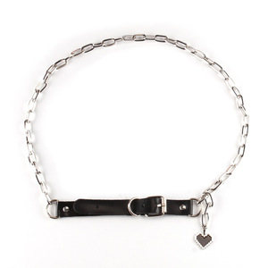 Cinturón de cuero de vaca para mujer con colgante de corazón de cadena de metal, estilo punk de moda para vestidos y pantalones - Product Image 5