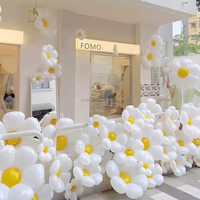 Ballons en aluminium mat en forme de fleurs de tournesol pour anniversaire, fête des mères, décorations de fête, ballons en feuille de marguerite pour anniversaire