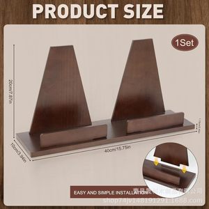 Wooden Record Rack For <b>Desktop</b> Organization Cd Rack Multipurpose Storage <b>Shelf</b> - Product Image 4
