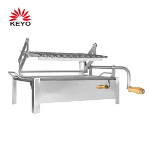 Parrilla Portatil Con Sistema De Elevacion, Acero Inoxidable, Accesorio Para Caja Junior China, Barbacoa, Cocina Al Aire Libre