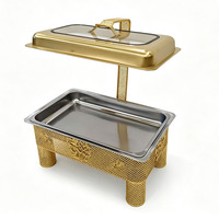 Hotel- und Restaurantbedarf Chafing Dish Buffet-Set Luxus-Buffet Speisenwärmer Goldene Chafing Dishes für Catering