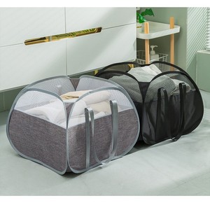 Cesto per Biancheria Sporca Pieghevole e Rinforzato in Tessuto Oxford, Design Moderno e Semplice, Contenitore Portatile per Vestiti <span class=keywords><strong>Sporchi</strong></span> - Product Image 6