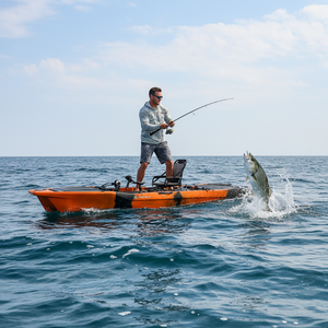 Kayak <span class=keywords><strong>de</strong></span> pêche électrique à pédales <span class=keywords><strong>Viking</strong></span> 12,66 pieds, 1 personne, en HDPE, avec porte-canne pivotant, <span class=keywords><strong>bateau</strong></span> mains libres pour la pêche en mer - Product Image 6
