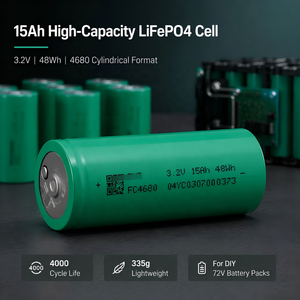 <span class=keywords><strong>Batterie</strong></span> LiFePO4 cylindrique 3.2V 15Ah 4680, 4000 cycles, 335g <span class=keywords><strong>pour</strong></span> pack DIY 72V, vélo électrique, outil électrique, stockage portable, USA - Product Image 1