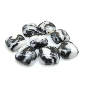 Cabujón de corte cuadrado de varios tamaños de jaspe de cebra para ajuste de joyería - Product Image 3
