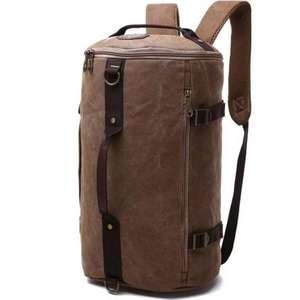 Échantillon gratuit : Sac de voyage convertible 3-en-1 vintage en toile pour homme – Sac de week-end, sac à dos, sac bandoulière - Product Image 1