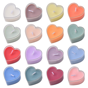 Bougies en forme de cœur en stock, bougies parfumées à base de cire végétale, vente en gros pour anniversaires, propositions de mariage, usage romantique, durée de combustion de 4 heures - Product Image 5