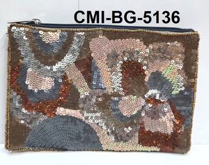 2025 dernière conception perlée à la main pour femmes pochette en tissu avec métal et résine pour la fête et la soirée - Product Image 4