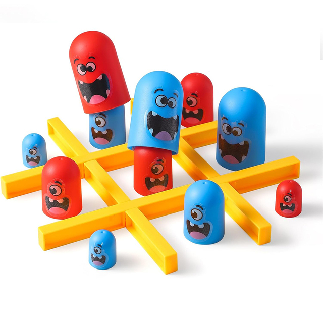 Party Tabletop Tic Tac Toe Strategy Board Game for Kids 2 Player Plastic STEM Educational