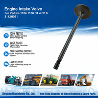 Soupape d'admission du moteur 3142H091 pour engins de construction 1104 1106 C4.4 C6.6