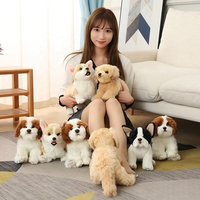 Peluche de simulation haut de gamme pour chien : Maltys, Bichon, Labrador, Mastiff Tibétain – Doudou lavable – Cadeau d'anniversaire idéal