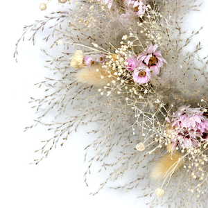Guirlande de bienvenue en gros 2026 personnalisée, avec fleurs séchées naturelles colorées (Forget-me-not, lavande, herbe à queue de lapin) - Product Image 2