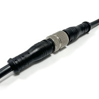Kabel Daya Terintegrasi M12 L Code 4+PE DC dengan Kawat Kontrol Daya Multi-sirkuit PE Ground untuk Pengaturan Terpusat Multi-perangkat