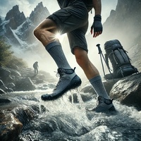 Chaussettes de randonnée imperméables et respirantes personnalisées avec logo sur le dessous pour les sports de plein air