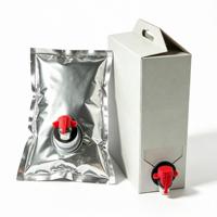 Poche souple BIB en aluminium et PE avec bec verseur aseptique, qualité alimentaire, étanche, pour vodka, whisky, vin, jus, lait
