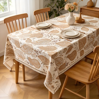 Nappe Rectangulaire Moderne en Jacquard Feuille de Chenille Imperméable Tissée – Vente en Gros pour Hôtels, Restaurants et Décoration Intérieure
