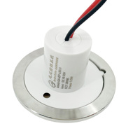 Lumière de marche LED marine authentique pour RV et bateau, blanc chaud, en acier inoxydable, étanche, lumière de courtoisie