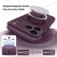 Coque magnétique mate AI Button pour iPhone 17 18 Pro Max, antichoc avec airbag, finition givrée, protection de l'objectif de précision, anti-traces de doigts